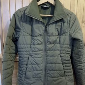 The North Face jacket, size XS, green